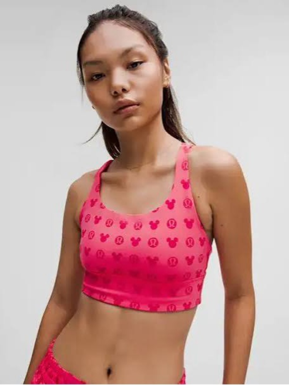 Disney x lululemon *Energy Longline Bra Medium Support Disney Pink Size 6